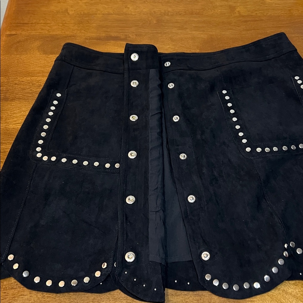 AQUA Faux suede mini skirt Size XXL - Picture 13 of 16